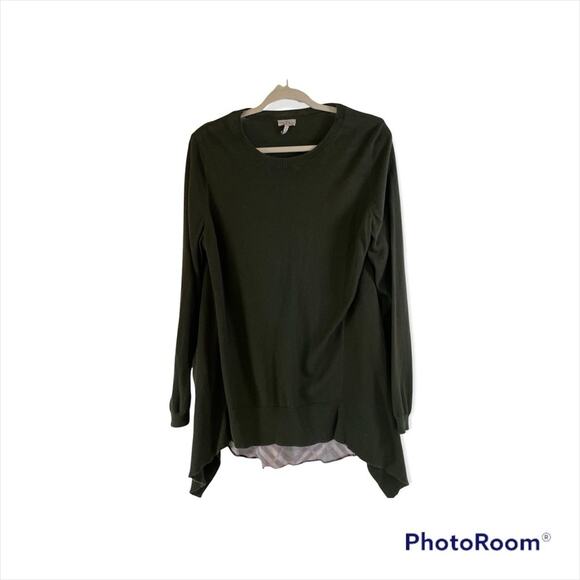 LOGO Lori Goldstein asymmetric sweater top Cashmere blend Large - Picture 1 of 10